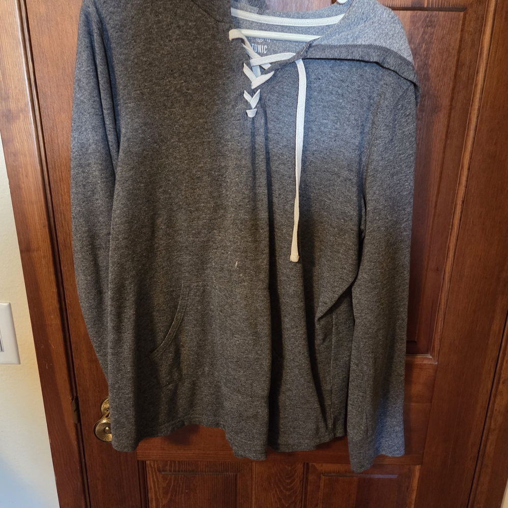 Sonoma Gray Lace-Up Women's Hoodie